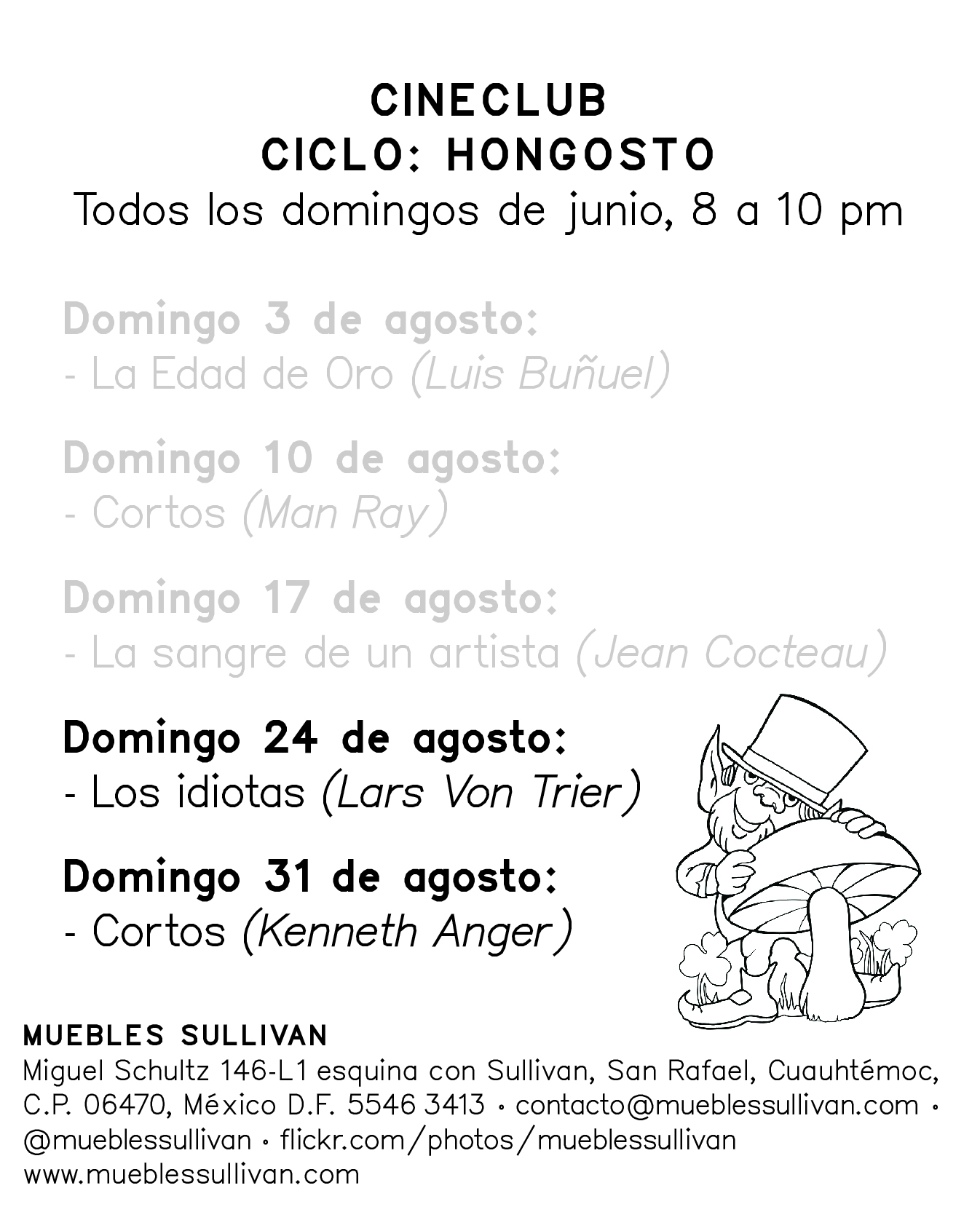Cineclub - Ciclo: Hongosto